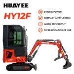 Mini Excavator with Pilot Controls & Cab | 13.5 hp B&S Engine | HUAYEE HY12F - Image 7