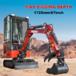 Mini Excavator with Pilot Controls & Cab | 13.5 hp B&S Engine | HUAYEE HY12F - Image 9