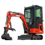 Mini Excavator with Pilot Controls & Cab | 13.5 hp B&S Engine | HUAYEE HY12F
