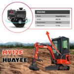 Mini Excavator with Pilot Controls & Cab | 13.5 hp B&S Engine | HUAYEE HY12F - Image 11