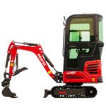 Mini Excavator with Pilot Controls & Cab | 13.5 hp B&S Engine | HUAYEE HY14F - Image 3
