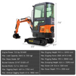 AX-12C | 13.5 HP B&S Engine Mini Excavator with Enclosed Cab - Image 7