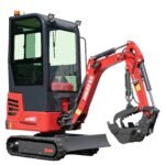 Mini Excavator with Enclosed Cab, 13.5 hp B&S Engine | HUAYEE HY14D - Image 2