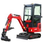 Mini Excavator with Enclosed Cab, 13.5 hp B&S Engine | HUAYEE HY14D