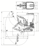 1.4 Ton Mini Excavator, Gasoline Engine (B&S), Gas w/ Upgraded Hydraulic System | AGT-DY14 - Image 8