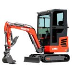 Mini Excavator with 14hp Kubota Engine | Hydraulic Thumb, Side Swing & Cab | HUAYEE HY18C