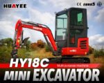Mini Excavator with 14hp Kubota Engine | Hydraulic Thumb, Side Swing & Cab | HUAYEE HY18C - Image 7