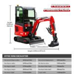 Mini Excavator with 14hp Kubota Engine | Hydraulic Thumb, Side Swing & Cab | HUAYEE HY18C - Image 8