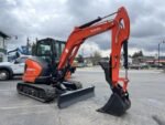 2026 Kubota KX057-5  includes heat, A/C, angle blade, 2X AUX hydraulics, coupler, hydraulic thumb, dig bucket
