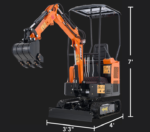 AX-16S | 23 HP B&S Engine Mini Excavator with Retractable Undercarriage - Image 12