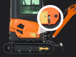 AX-17J | 23 HP B&S Engine 1.6 Ton Mini Excavator with Swing Boom & Enclosed Cab - Image 15