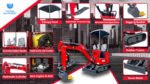 TYPHON TERROR ONE STORM 1 Ton Mini Excavator Trench Digger with Hydraulic Oil Cooler Canopy & Wide Bucket Ideal for Garden, Farm, Park & Road Work Digging, Drilling, Bull-Dozing - Image 9