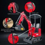 TYPHON TERROR ONE STORM 1 Ton Mini Excavator Trench Digger with Hydraulic Oil Cooler Canopy & Wide Bucket Ideal for Garden, Farm, Park & Road Work Digging, Drilling, Bull-Dozing - Image 22