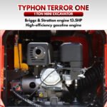 TYPHON TERROR ONE STORM 1 Ton Mini Excavator Trench Digger with Hydraulic Oil Cooler Canopy & Wide Bucket Ideal for Garden, Farm, Park & Road Work Digging, Drilling, Bull-Dozing - Image 24