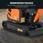 AX-17J | 23 HP B&S Engine 1.6 Ton Mini Excavator with Swing Boom & Enclosed Cab - Image 5
