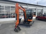 2026 Hitachi ZX35U-5N (CAB ANGLE) Angle blade, cab, heat, A/C, 5'8" stick, thumb, coupler, and dig bucket included