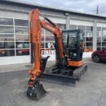 2026 Hitachi ZX35U-5N (CAB ANGLE) Angle blade, cab, heat, A/C, 5'8" stick, thumb, coupler, and dig bucket included