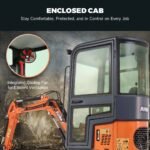 AX-12C | 13.5 HP B&S Engine Mini Excavator with Enclosed Cab - Image 6