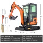 AX-17J | 23 HP B&S Engine 1.6 Ton Mini Excavator with Swing Boom & Enclosed Cab - Image 8