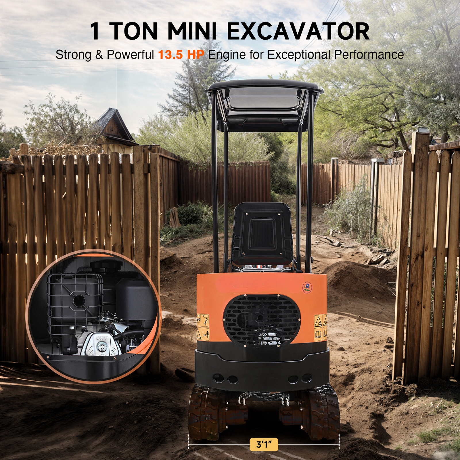 AX-12B | 13.5 HP B&S Engine Mini Excavator - Image 5