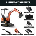 NW-A1 | 13.5 HP B&S Engine Mini Excavator with 6 Attachments - Image 2