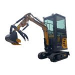 1 Ton, B&S Engine Mini Small Cab Excavator w/ Hydraulic Thumb & Swing Boom | AGT-DM13-C - Image 2