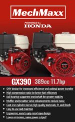 MechMaxx Mini Compact Excavator with HONDA GX390 Engine, 65.7" Max Digging Depth, 2280 lb Operating Weight, Model MEC10 - Image 26