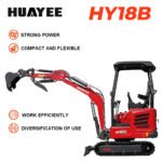 Mini Excavator with 14hp Kubota Engine | Hydraulic Thumb, Side Swing & Canopy | HUAYEE HY18B - Image 3