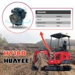 Mini Excavator with 14hp Kubota Engine | Hydraulic Thumb, Side Swing & Canopy | HUAYEE HY18B - Image 4