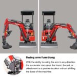 Mini Excavator with 14hp Kubota Engine | Hydraulic Thumb, Side Swing & Canopy | HUAYEE HY18B - Image 6