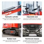 Mini Excavator - Hydraulic Thumb Clamp, 13.5HP Rato Engine Gas Powered | HUAYEE HY12C - Image 9