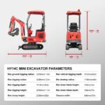 Mini Excavator with Hydraulic Thumb & Side Swing Boom - 13.5hp B&S Engine | HUAYEE HY14C - Image 4