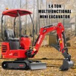Mini Excavator with Hydraulic Thumb & Side Swing Boom - 13.5hp B&S Engine | HUAYEE HY14C - Image 9