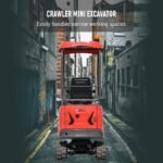 Mini Excavator with Hydraulic Thumb & Side Swing Boom - 13.5hp B&S Engine | HUAYEE HY14C - Image 10