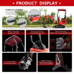 Mini Excavator with Hydraulic Thumb & Side Swing Boom - 13.5hp B&S Engine | HUAYEE HY14C - Image 11