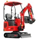 Mini Excavator with Hydraulic Thumb & Side Swing Boom - 13.5hp B&S Engine | HUAYEE HY14C - Image 2