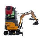 1-ton, Rato Engine Mini Excavator w/Air Conditioning & Enclosed Cab & Side Swing & Hydraulic Thumb | AGT-QK18RXS-C - Image 2