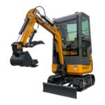 1-ton, Rato Engine Mini Excavator w/Air Conditioning & Enclosed Cab & Side Swing & Hydraulic Thumb | AGT-QK18RXS-C - Image 4