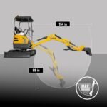 MechMaxx Mini Compact Excavator with Kubota D902 Engine, 89" Max Digging Depth, 4145 lb Operating Weight, Model MEC17 - Image 9