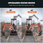 AX-16C | 23 HP B&S Engine Mini Excavator with Swing Boom - Image 2