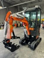 1 Ton, R420D Gasoline Mini Excavator w/ Enclosed Cab | QH13R - Image 7