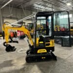 1 Ton, R420D Gasoline Mini Excavator w/ Enclosed Cab | QH13R - Image 2