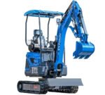 TYPHON TERROR XIX STORM Mini Excavator – 4000lbs Trench Digger with Boom Swing, Canopy, Retractable Tracks