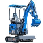 TYPHON TERROR XIX STORM Mini Excavator – 4000lbs Trench Digger with Boom Swing, Canopy, Retractable Tracks