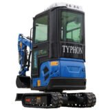 2025 4000 lb TYPHON TERROR XVII Cabin Mini Excavator Rubber Track with Kubota D902 Diesel Engine USA - Image 3