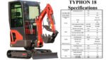 TYPHON 18 FLEX 1.8 Ton Mini Excavator USA - Image 7