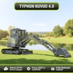 TYPHON KUVUO 4.0 four ton cabin mini excavator w Kubota D1703 Diesel engine Metal Tracks, Boom Swing, AC Heater, Hydraulic Control - Image 14