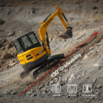 TYPHON NAGA 4.0 Mini Excavator w 4 Ton 24.4hp Yanmar Diesel Engine Metal Track ISO SAE control switch, AC Heater Cabin, 2 Travel Speed - Image 24