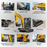 TYPHON NAGA 4.0 Mini Excavator w 4 Ton 24.4hp Yanmar Diesel Engine Metal Track ISO SAE control switch, AC Heater Cabin, 2 Travel Speed - Image 25