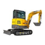 TYPHON NAGA 4.0 Mini Excavator w 4 Ton 24.4hp Yanmar Diesel Engine Metal Track ISO SAE control switch, AC Heater Cabin, 2 Travel Speed - Image 7